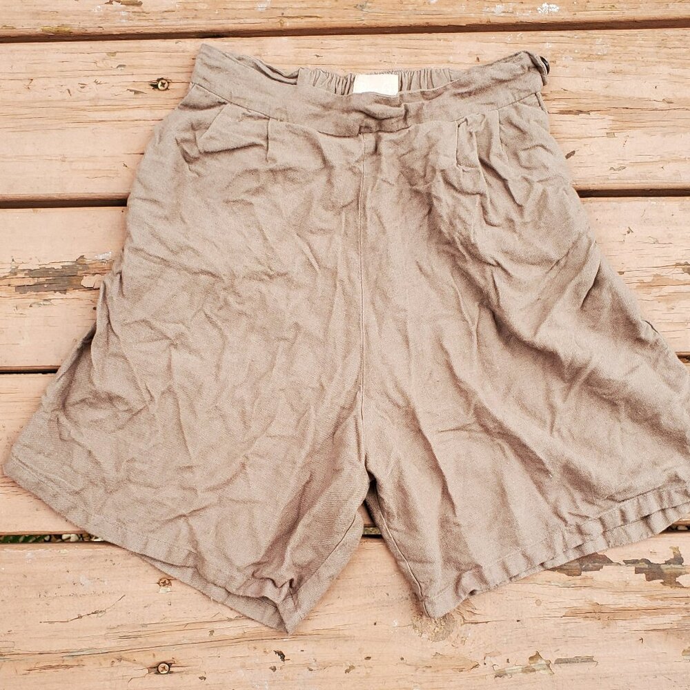 Projecto Rufina Tan Linen Shorts - Size 27/28